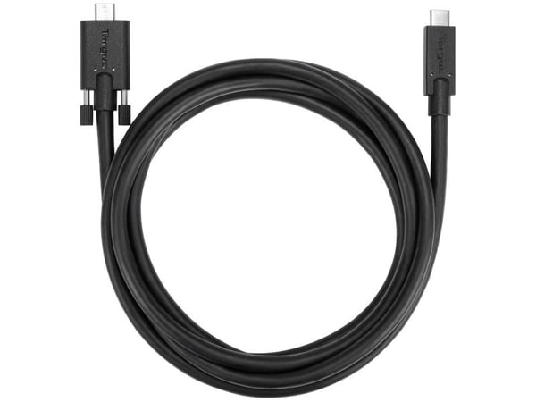 Targus - USB-kabel - USB-C (hann) til USB-C (hann) skrubar - 1.8 m - svart - for P/N: DOCK191USZ, DOCK430EUZ, DOCK430USZ