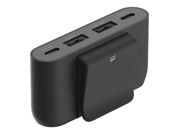 Belkin BoostCharge - Ladestripe - 4 utgangskontakter (2 x USB-C, 2 x USB) - svart
