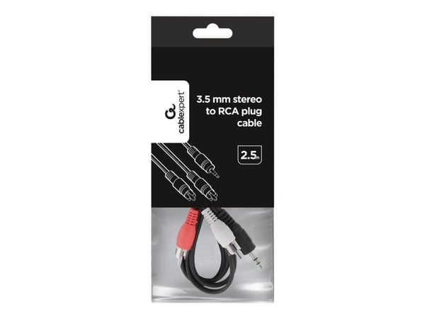 Gembird CCA-458 - Lydkabel - RCA x 2 hann til mini-phone stereo 3.5 mm hann - 2.5 m