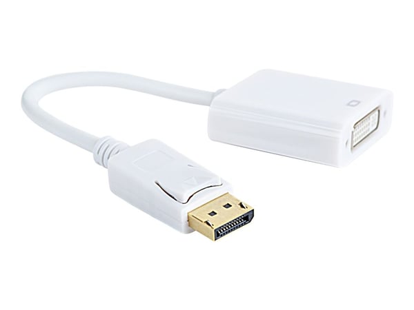 Cablexpert A-DPM-DVIF - DVI-adapter - DisplayPort (hann) til DVI-D (hunn) - 10 cm - hvit