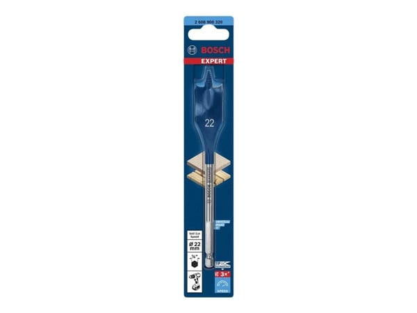 Bosch Expert SelfCut Speed - Bor - for kartong, bløtt tre, sponplater - spadedel - 22 mm - heksagonal - lengde: 152 mm