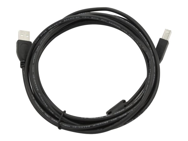 Gembird CCF-USB2-AMBM-10 - USB-kaapeli - USB tyyppi B (uros) - USB (uros) - 3 m - muotoiltu - musta