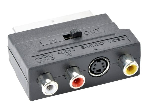 Gembird CCV-4415 - Video/audio-adapter - SCART hann til 4-pins mini-DIN, RCA x 3 hunn