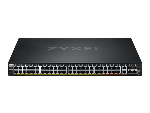 Zyxel XGS2220 Series XGS2220-54HP - Switch - 48-porters GbE L3-tilgang, NebulaFLEX Cloud, med 6 10G opplink - Styrt - 40 x 10/100/1000 (PoE+) + 8 x...