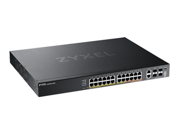 Zyxel XGS2220 Series XGS2220-30HP - Switch - 24-porters GbE L3-tilgang, NebulaFLEX Cloud, med 6 10G opplink - Styrt - 16 x 10/100/1000 (PoE+) + 8 x...