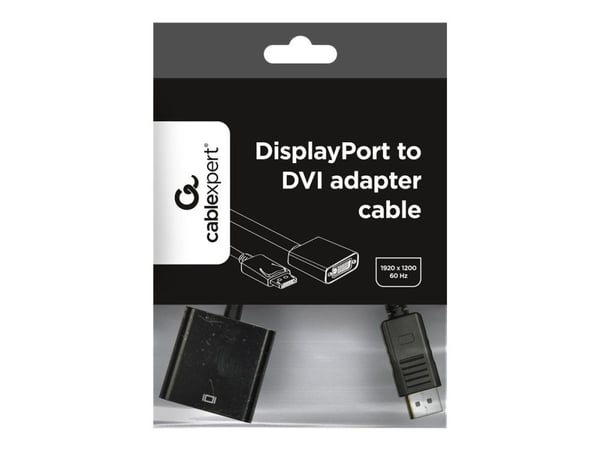 Cablexpert - Video adapter - DisplayPort (hann) til DVI-I (hunn) - DisplayPort 1.0 - 10 cm - svart
