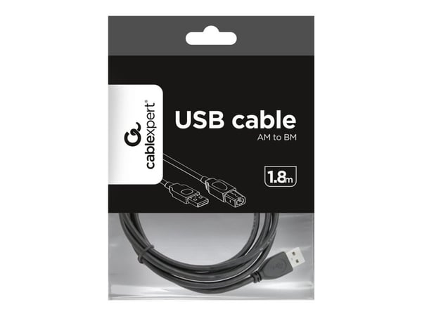 Gembird Professional series - USB-kaapeli - USB (han) til USB Type B (han) - USB 2.0 - 1.8 m - formet - sortti