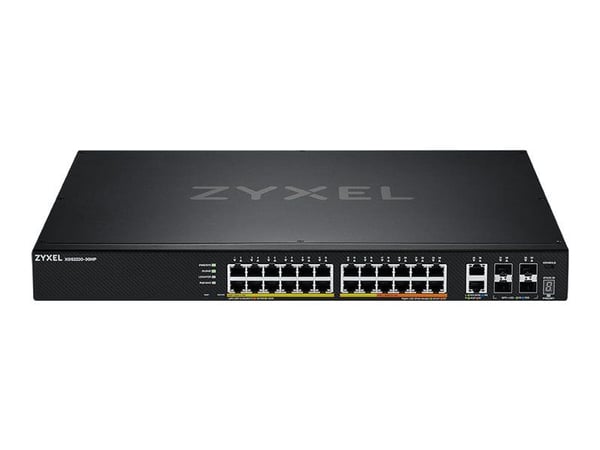 Zyxel XGS2220 Series XGS2220-30HP - Switch - 24-porters GbE L3-tilgang, NebulaFLEX Cloud, med 6 10G opplink - Styrt - 16 x 10/100/1000 (PoE+) + 8 x...
