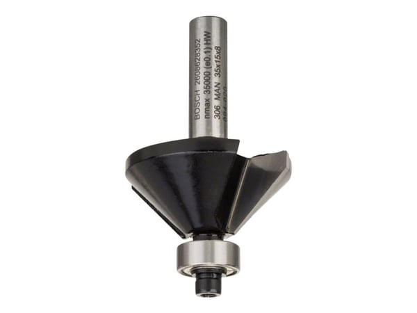 Bosch Standard for Wood - Rutertupp - for kryssfinér, bløtt tre, løvtre, medium-density fibreboard (MDF), sponplater - Chamfer - 35 mm - cylindrica...