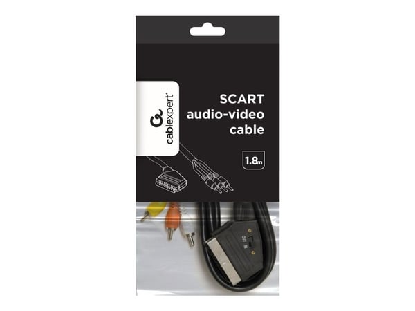Cablexpert CCV-519-01 - Video/lydkabel - kompositt video / lyd - RCA hann til SCART hann - 1.8 m