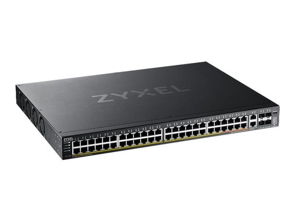 Zyxel XGS2220 Series XGS2220-54HP - Switch - 48-porters GbE L3-tilgang, NebulaFLEX Cloud, med 6 10G opplink - Styrt - 40 x 10/100/1000 (PoE+) + 8 x...