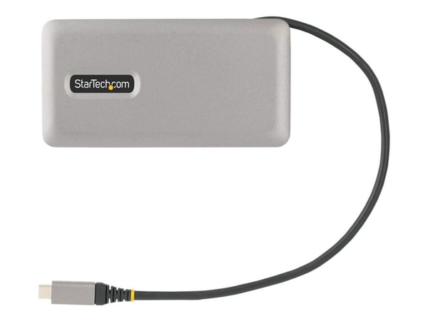StarTech.com USB-C-moniporttisovitin, 4K 60Hz HDMI/DP-video, 3-porttinen USB-keskitin, 100W Power Delivery Pass-Through, GbE, USB Type-C Travel Doc...