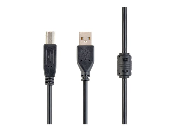 Gembird CCF-USB2-AMBM-10 - USB-kaapeli - USB tyyppi B (uros) - USB (uros) - 3 m - muotoiltu - musta