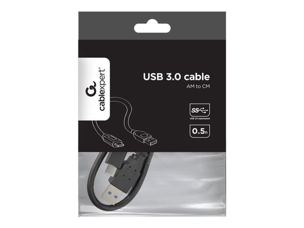 GEMBIRD CCP-USB3-AMCM-0.5M Gembird USB 3.0 AM to Type-C cable (AM/CM), 0.5m, black