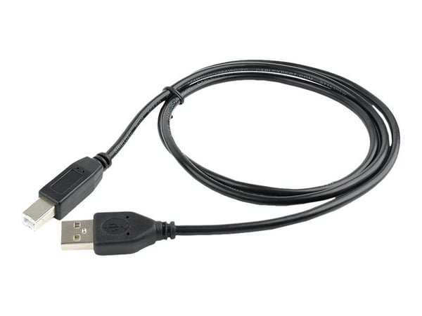 Cablexpert - USB-kaapeli - USB (uros) - USB Type B (uros) - USB 2.0 - 1 m - muotoiltu - musta