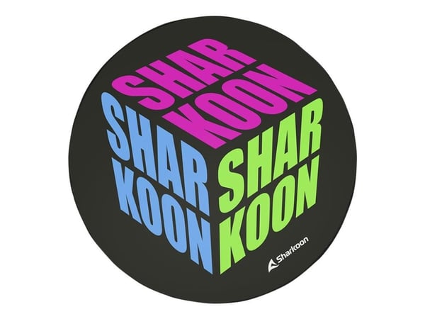 Sharkoon SKILLER SFM11 Cube - Stolmatte for gaming - rund - 120 cm - blå, grønn, rosa