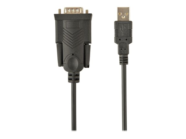 Gembird UAS-DB9M-02, Musta, 1,5 m, USB A-tyyppi, DB-9, Uros, Uros