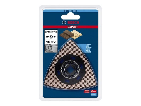 Bosch Expert AVZ 90 RT10 - Sanding plate - for tre, bløtt tre, løvtre - delta - grovkorn: 100 - 90 mm x 85 mm