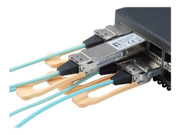 LevelOne - 100GBase-SR4-AOC direct attach cable - QSFP28 til QSFP28 - 1 m - fiberoptisk - IEEE 802.3bm - Active Optical Cable (AOC) LevelOne - 100GBase-SR4-AOC direct attach cable - QSFP28 til QSFP28 - 1 m - fiberoptisk - IEEE 802.3bm - Active Optical Cable (AOC)