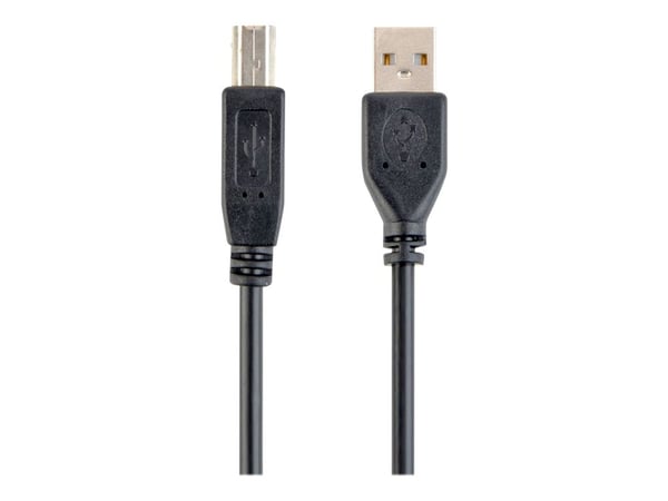 Gembird CCP-USB2-AMBM-15 - USB-kaapeli - USB tyyppi B (uros) - USB (uros) - 4,5 m - muotoiltu - musta
