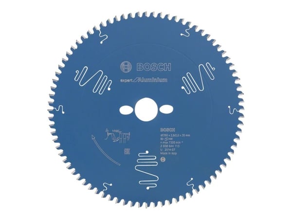 Bosch Expert for Aluminium - Sirkelformet sagblad - for tre, plast, aluminium, ikke-jernholdig metall, epoksy - 260 mm - 80 tenner