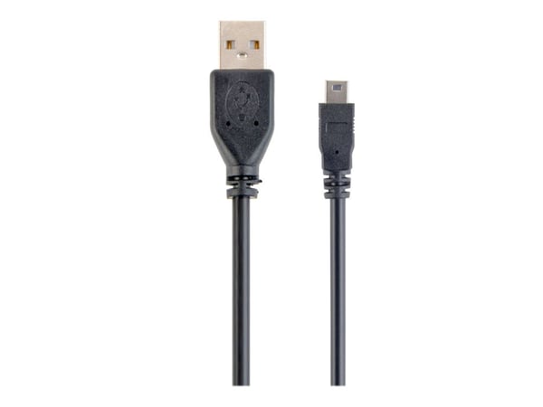 Gembird CCP-USB2-AM5P-1 - USB-kaapeli - mini-USB tyyppi B (uros) - USB (uros) - 30 cm - muotoiltu - musta