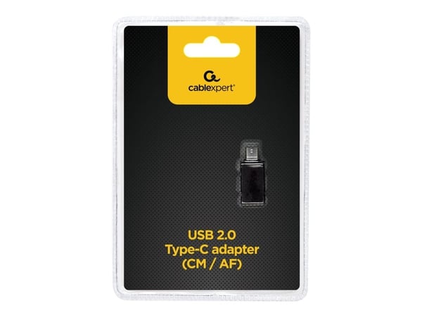 Gembird A-USB2-CMAF-01, USB Type-C, USB A-tyyppi, Musta
