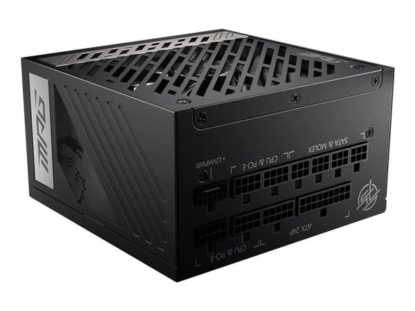 MSI MPG A1000G PCIE5 - Strømforsyning (intern) - ATX12V / EPS12V - 80 PLUS Gold - AC 100-240 V - 1000 watt - aktiv PFC