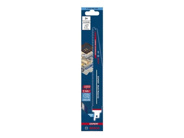 Bosch Expert Multi Material S 1156 XHM - Sagblad - for plast, støpejern, glass fiber reinforced plastic, carbon fiber reinforced plastic, construct...
