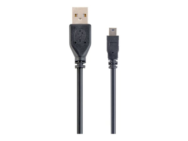 Gembird - USB-kaapeli - USB (uros) - mini-USB tyyppi B (uros) - USB 2.0 - 1,8 m - muotoiltu - musta