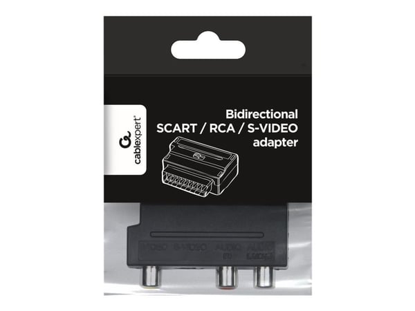 Gembird CCV-4415 - Video/audio-adapter - SCART hann til 4-pins mini-DIN, RCA x 3 hunn