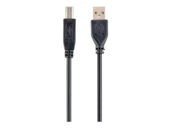 Cablexpert - USB-kaapeli - USB (uros) - USB Type B (uros) - USB 2.0 - 1 m - muotoiltu - musta