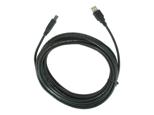 Gembird CCP-USB2-AMBM-15 - USB-kaapeli - USB tyyppi B (uros) - USB (uros) - 4,5 m - muotoiltu - musta
