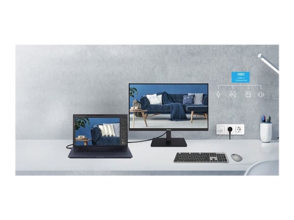 ASUS VA27ECPSN, 68,6 cm (27"), 1920 x 1080 pikseliä, Fuld HD, LED, 5 ms, lajittelu