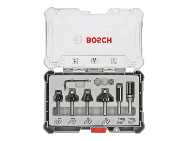 Bosch - Fresekutter - for bløtt tre, løvtre - 6 deler Bosch - Fresekutter - for bløtt tre, løvtre - 6 deler