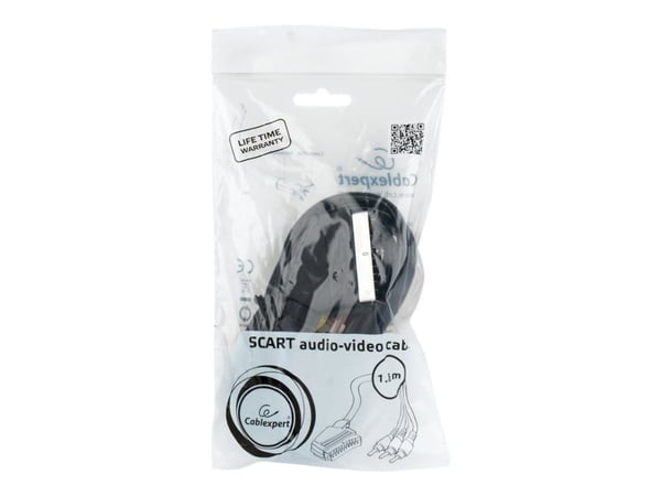 Cablexpert CCV-519-01 - Video/lydkabel - kompositt video / lyd - RCA hann til SCART hann - 1.8 m