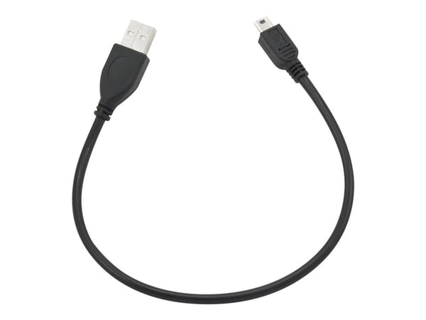 Gembird CCP-USB2-AM5P-1 - USB-kaapeli - mini-USB tyyppi B (uros) - USB (uros) - 30 cm - muotoiltu - musta