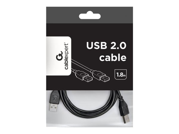 Cablexpert - USB-kabel - USB (hann) til USB (hann) - USB 2.0 - 1.8 m - svart