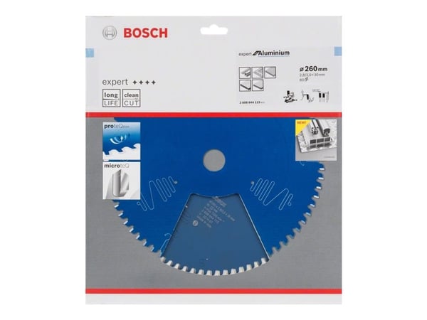 Bosch Expert for Aluminium - Sirkelformet sagblad - for tre, plast, aluminium, ikke-jernholdig metall, epoksy - 260 mm - 80 tenner