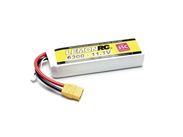 conradde LemonRC modellbygger-batteripakke (LiPo) 11,1 V 6300 mAh celler: 3 35C Softcase XT90