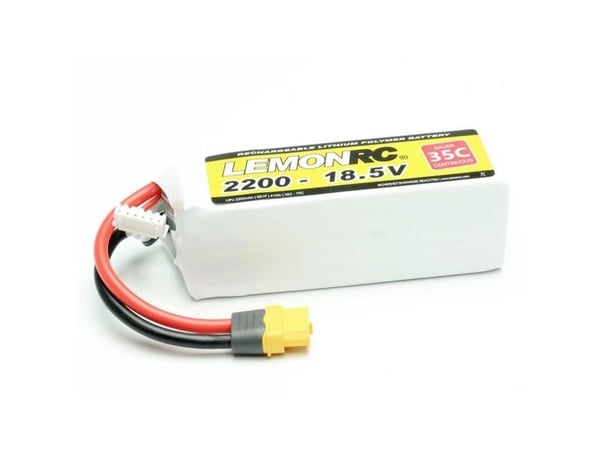LemonRC modellbygg batteripakke (LiPo) 18,5 V 2200 mAh, celler: 5, 35 C, softcase XT60