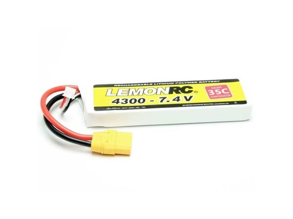 LemonRC Modelbyggeri-batteripakkeja (LiPo) 7,4 V 4300 mAh Celletal: 2 35 C Softcase XT90