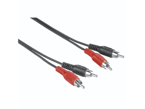 Hama 00205087, 2 x RCA, Hankjønn, 2 x RCA, Hankjønn, 5 m, Svart