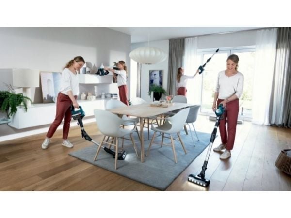 Bosch BSS71125AH, Kuiva, 82 dB, Poseløs, Sort, Blå, 0,3 L, Batteri