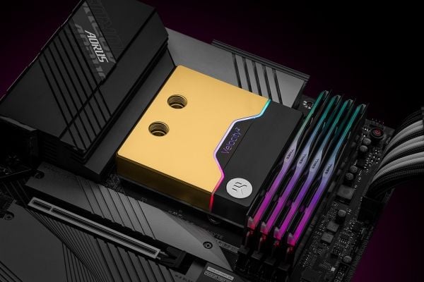 EK Water Blocks 3831109895351, Vannblokk, Messing, Kopper, Sort, Gull, LGA 1700, 3-pin, 1/4"
