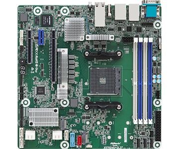 ASRock Rack X570D4U-2L2T/BCM - Hovedkort - micro ATX - Socket AM4 - AMD X570 Chipset - USB 3.2 Gen 1, USB 3.2 Gen 2 - 2 x Gigabit LAN, 2 x 10 Gigab...