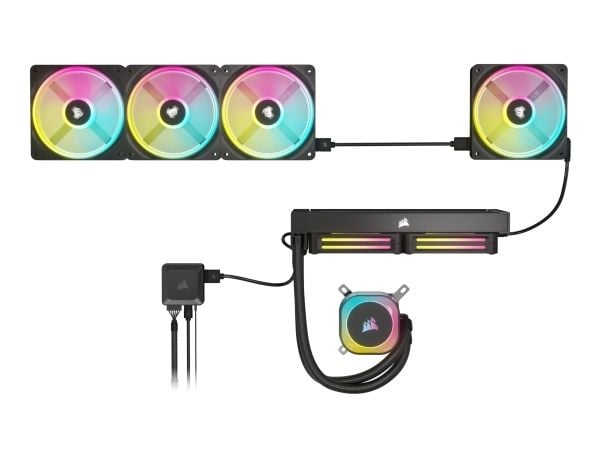 CORSAIR iCUE LINK QX120 RGB - Innsats med vifte - med temperatursensor - 120 mm - svart
