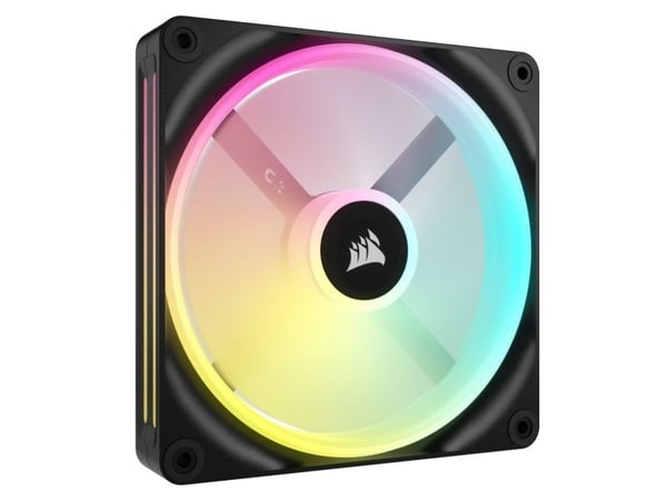 CORSAIR iCUE LINK QX140 RGB - Lådfläkt - med temperatursensor - 140 mm - svart (paket om 2)