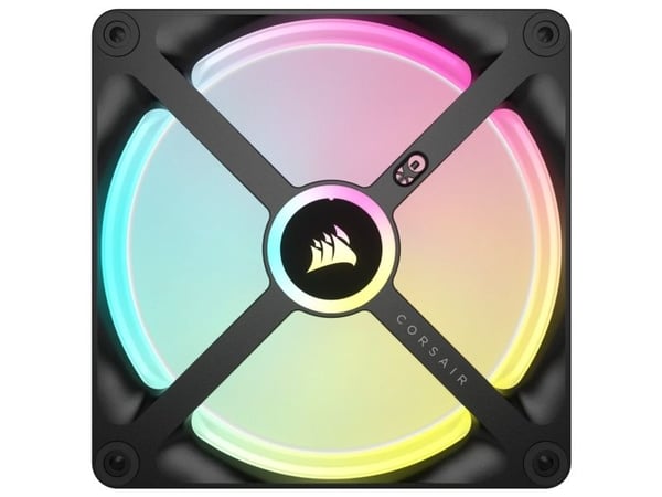 CORSAIR iCUE LINK QX140 RGB - Lådfläkt - med temperatursensor - 140 mm - svart (paket om 2)