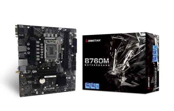 Biostar B760MX2-E - Moderkort - LGA1700-uttag - USB 3.2 Gen 1 - HD-ljud (8 kanaler)